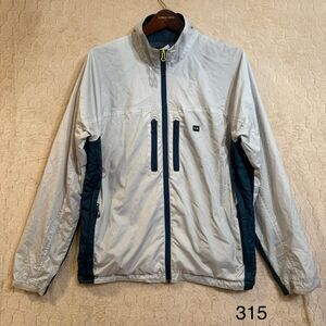 OAKLEY Silvery Gray & Dark Teal Zip Front Mesh Lined Jacket Sz M Zipped Pockets‎